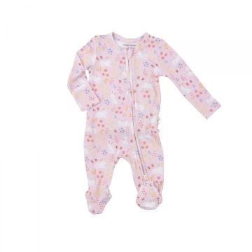 Picture of Angel Dear Bunny Meadow 2 Way Zipper Ruffle Back Footie