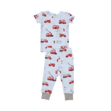 Picture of Angel Dear Firetruck Dalmations Short Sleeve Bamboo Loungewear Set