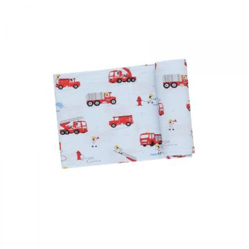 Picture of Firetruck Dalmations Bamboo Swaddle Blanket 45"X45" | by Angel Dear
