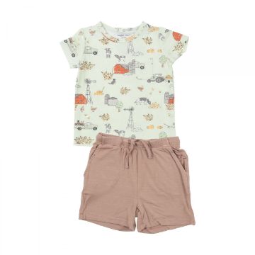 Picture of Angel Dear Hay Farmer Bamboo Crew Neck Tee & Short Set