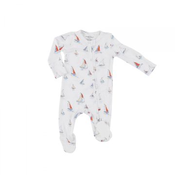 Picture of Angel Dear Sketchy Sailboats 2 Way Zipper Footie