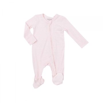 Picture of Angel Dear Pink Stripe 2 Way Zipper Footie