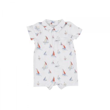 Picture of Angel Dear Sketchy Sailboats Bamboo Polo Shortie