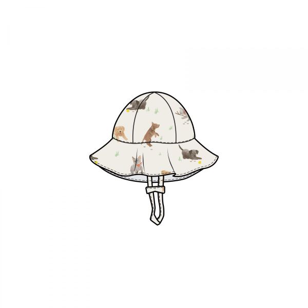 Picture of Angel Dear Watercolor Puppies Cotton Muslin Sunhat