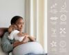 Picture of Nursing Pillow - Grey Melange | BB Hug Me