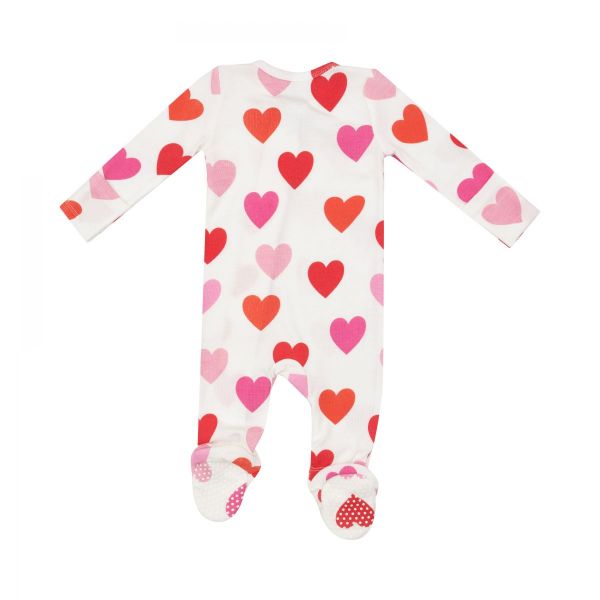 Picture of Angel Dear Bamboo 2 Way Zipper Footie - Big Hearts