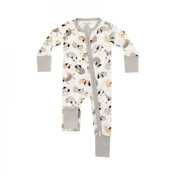 Picture of Angel Dear 2 Way Zipper Romper - Cozy Pups