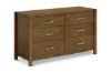 Picture of Hemsted 6-Drawer Assembled Dresser in Walnut Driftwood | Monogram by Namesake