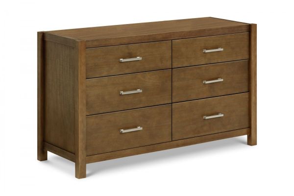 Picture of Hemsted 6-Drawer Assembled Dresser in Walnut Driftwood | Monogram by Namesake