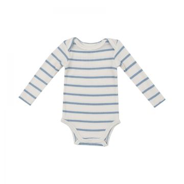 Picture of Angel Dear Ribbed Modal Bodysuit - Glacier Lake Stripe