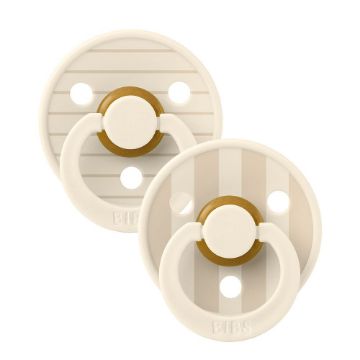 Picture of Studio Colour 2 Pack Pin - Ivory Vanilla Mix -  Round - Size 1 | BIBS