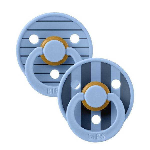 Picture of Studio Colour 2 Pack Pin - Sky Blue Mix - Round - Size 2 | BIBS
