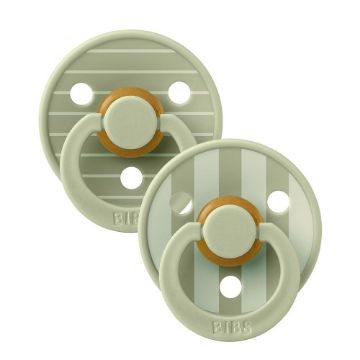 Picture of Studio Colour 2 Pack Pin - Sage Mix - Round - Size 2 | BIBS