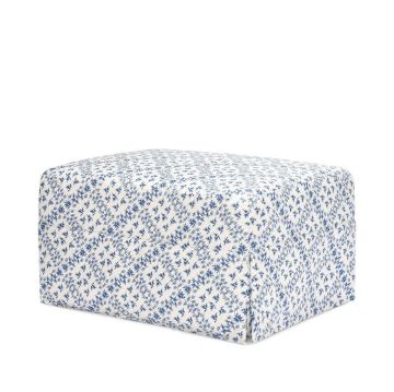 Picture of Sarah Flint x Namesake Crawford Gliding Ottoman -  Blue Lattice Performance Eco-Weave