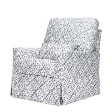 Picture of Sarah Flint x Namesake Crawford Swivel Glider - Blue Lattice Performance Eco-Weave