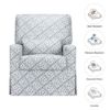 Picture of Sarah Flint x Namesake Crawford Swivel Glider - Blue Lattice Performance Eco-Weave