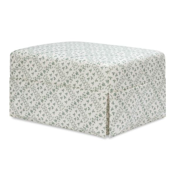 Picture of Sarah Flint x Namesake Crawford Gliding Ottoman -  Green Lattice Performance Eco-Weave