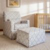 Picture of Sarah Flint x Namesake Crawford Gliding Ottoman -  Green Lattice Performance Eco-Weave