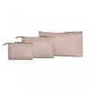 Picture of 3-Piece Pouch Clutch Purse Set - Taupe | Jujube