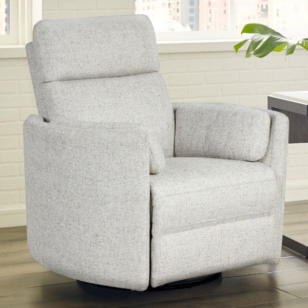 Picture of Raggio Head-tilt Power Swivel Recliner - Quartz (radius+) | by PL Heritage Furniture 