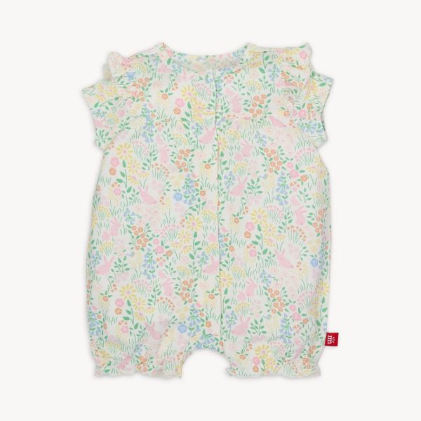 Picture of Magnetic Me Hoppy Garden Modal Short Sleeve Romper