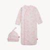 Picture of Pink Safari modal cozy sleeper gown and hat set - Newborn - 3 Months