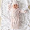 Picture of Pink Safari modal cozy sleeper gown and hat set - Newborn - 3 Months