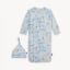 Picture of Jungle Jazz cozy sleeper gown and hat set - Newborn - 3 Months