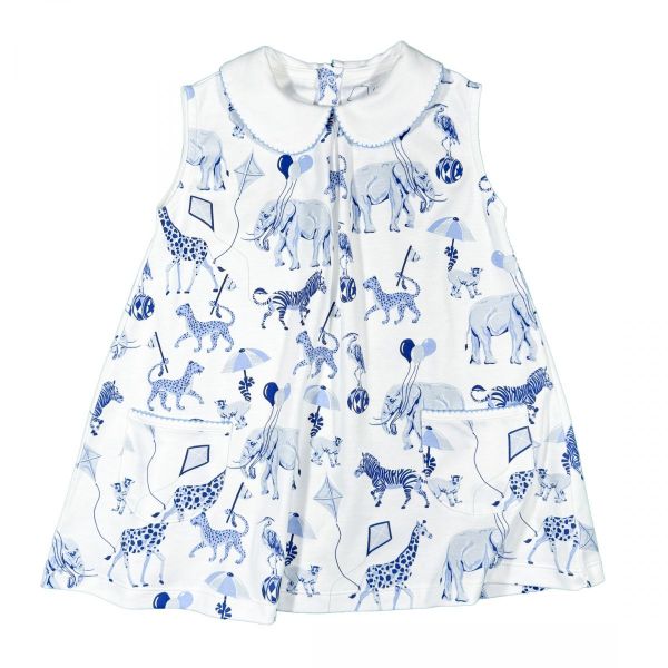 Picture of Heyward House Sleeveless Pocket Twirl Dress - Chinoiserie Safari