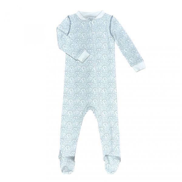 Picture of Heyward House Zipper Footie - Blue Scallop