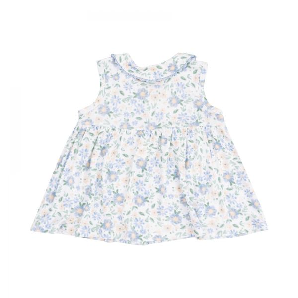 Picture of Angel Dear Baby Veronical Floral Jill Peter Pan Button Front Dress with Ric Rac Trim