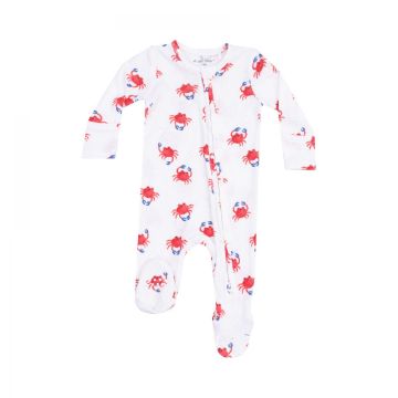 Picture of Angel Dear Crabby Cuties Ribbed 2 Way Zipper Footie