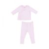Picture of Stripe Classic Pink Bamboo Take me home Set with Roll Over Cuff Pant - Newborn