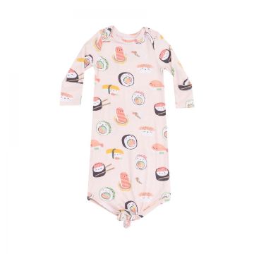 Picture of Sushi Pink Knotted Bamboo Gown 0-3 Months