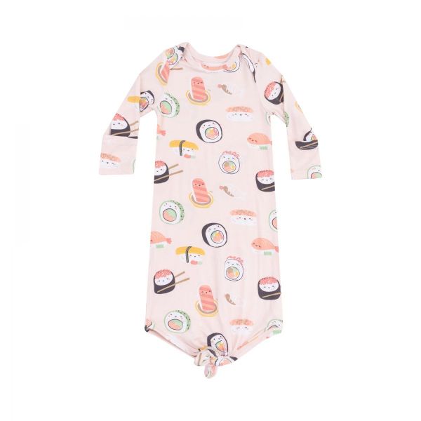 Picture of Sushi Pink Knotted Bamboo Gown 0-3 Months