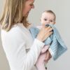 Picture of Reversible Bib + Burp Set Fog | Bella Tunno