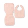 Picture of Reversible Bib + Burp Set Blush | Bella Tunno