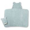 Picture of Hooded Towel + Wash Mitt Set Fog | Bella Tunno