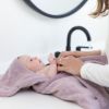 Picture of Hooded Towel + Wash Mitt Set Orchid | Bella Tunno