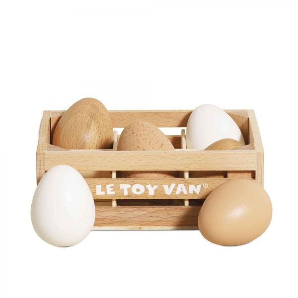 Picture of Farm Eggs Wooden Market Crate | Le Toy Van