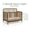 Picture of Liberty 4-in-1 Convertible Spindle Crib - Natural Walnut | Namesake