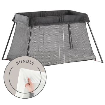 Picture of Travel Crib Light Bundle - Black | Baby Bjorn