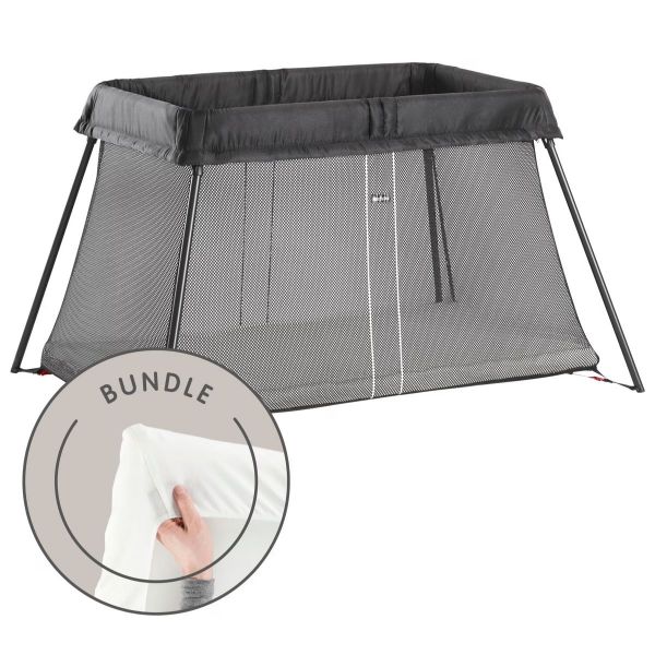 Picture of Travel Crib Light Bundle - Black | Baby Bjorn