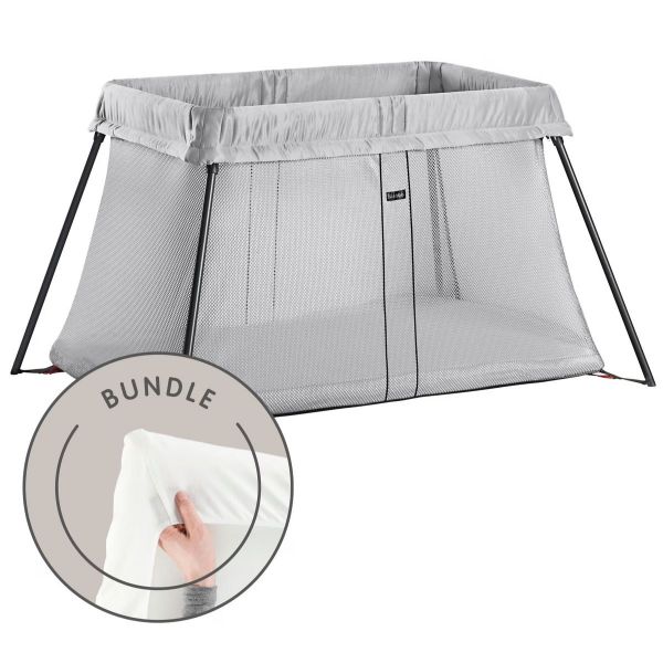 Picture of Travel Crib Light Bundle - Silver | Baby Bjorn