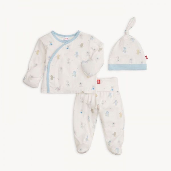 Picture of Magnetic Me Blue Baby Beats Modal Kimono Take Me Home Set - Newborn