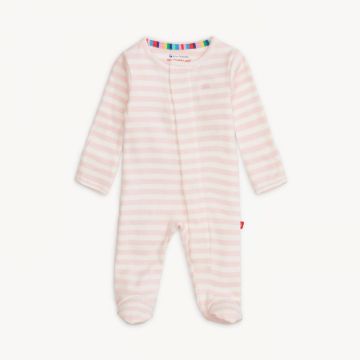 Picture of Magnetic Me Pink Stripe Organic Cotton Footie